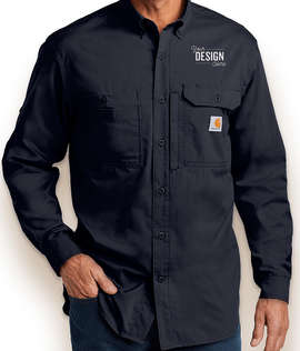 Carhartt Force Ridgefield Button Down Shirt - Color: Navy