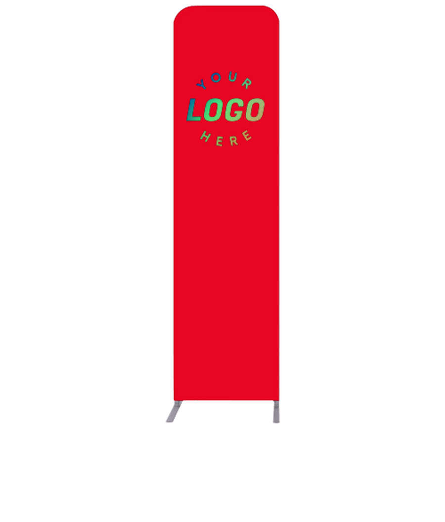 Full Color 24.5" x 91.25" Eurofit Straight Wall Display Kit in Red