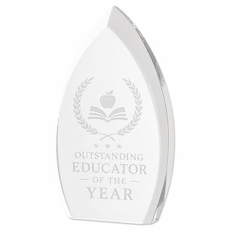 Laser Engraved Acrylic Enterprise Teardrop Award
