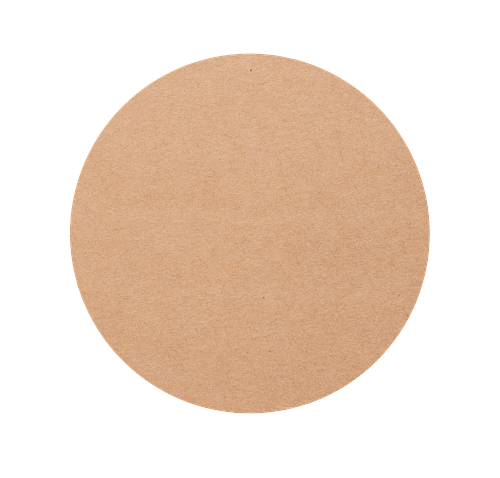 Full Color 2" Brown Kraft Paper Circle Roll Labels (Roll of 500) in Brown