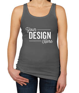 Next Level Women's Slim Fit Jersey Tank - Color: Dark Grey