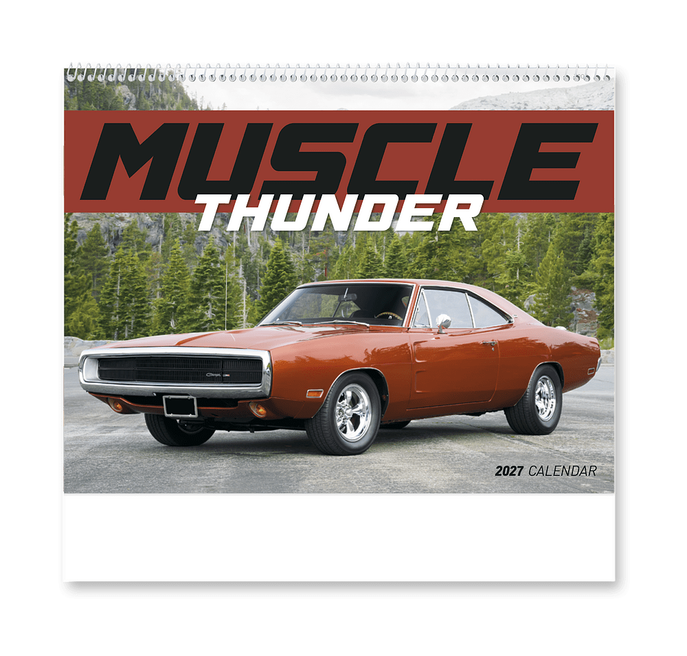 Muscle Thunder Car Spiral Monthly Calendar-default