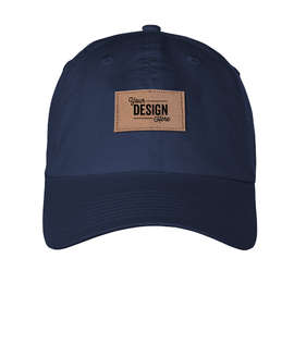 Ahead Largo Washed Twill Baseball Hat with Tan Rectangle Patch - Color: Nautical Blue