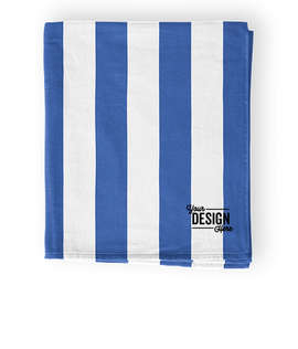 Port Authority Midweight Embroidered Cabana Stripe Beach Towel - Color: Royal