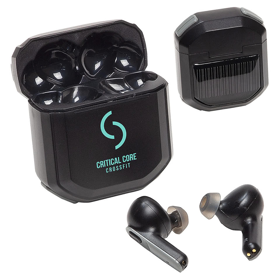 Allegro True Wireless Earbuds with Solar Powered Charging Case