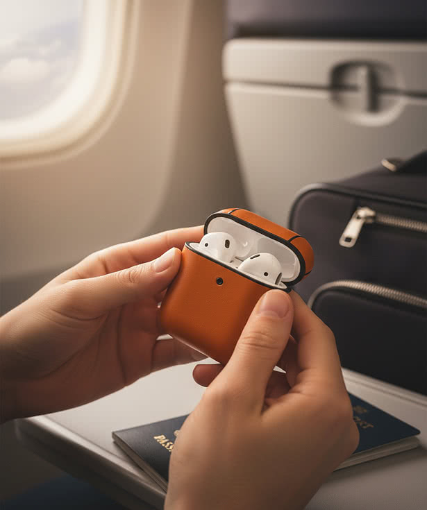 Leather Earbuds Charging Case