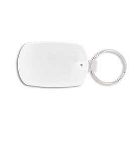 Standard Shape PVC Keychain - Color: White