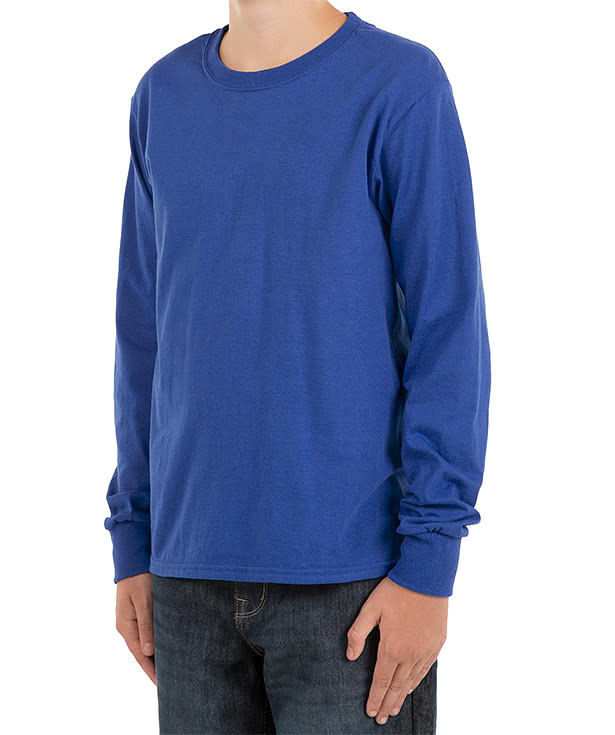 Fruit of the Loom Youth 100% Cotton Long Sleeve T-shirt