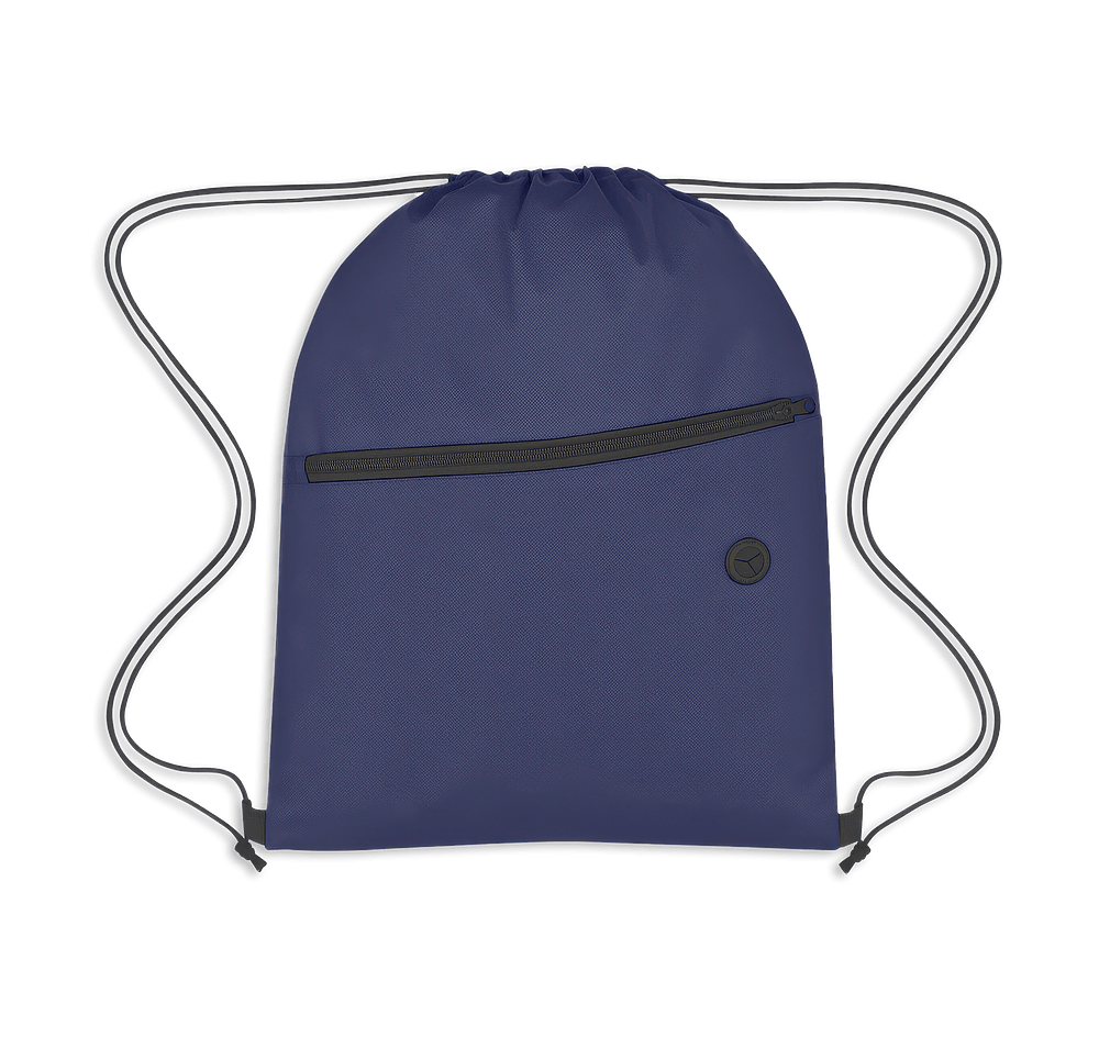 Full Color Sports Pack Non-Woven Zippered Drawstring Bag-default