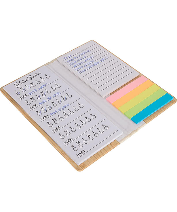 Laser Engraved Wellable FSC 100% Bamboo Sticky Notes Pad