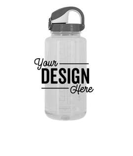 32 oz. Nalgene Tritan On-The-Fly Water Bottle - Color: Clear / Grey