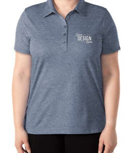 TravisMathew Women's Oceanside Heather Performance Polo - Color: Blue Nights Heather