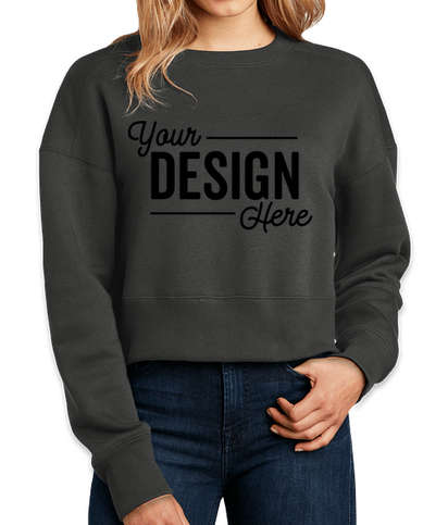 District Women’s Perfect Weight Cropped Crewneck Sweatshirt - Charcoal