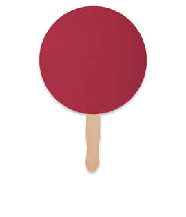 Full Color Circle Hand Fan - Color: Maroon