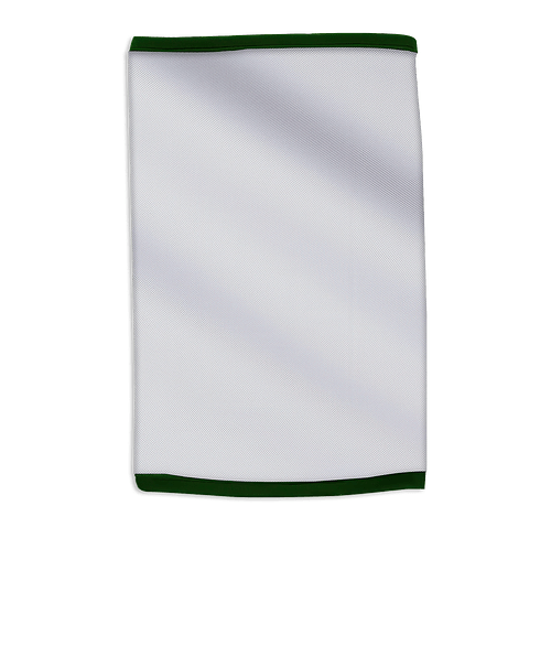 Full Color Premium Neck Gaiter in White with Forest Green