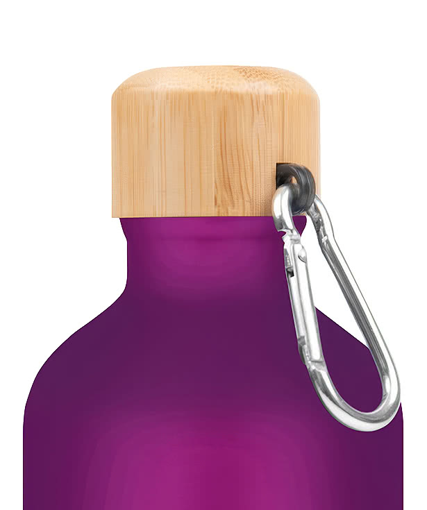 Full Color 20 oz. Tundra Aluminum Bike Water Bottle with Bamboo Lid