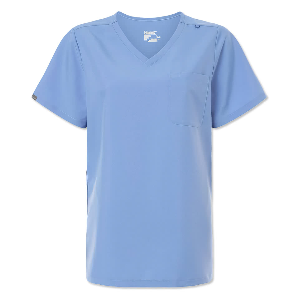Hanes Women's V-Neck Pocket Scrub Top