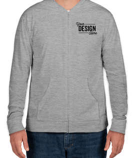 Next Level Sueded Full Zip T-shirt Hoodie
