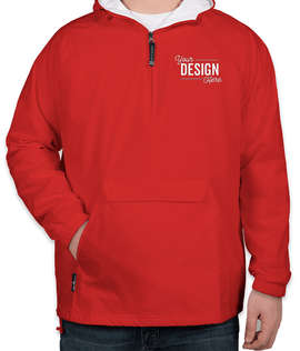 Charles River Classic Hooded Packable Anorak - Color: Red