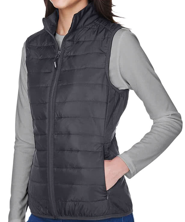 Core 365 Women's Prevail Packable Puffer Vest - Embroidered
