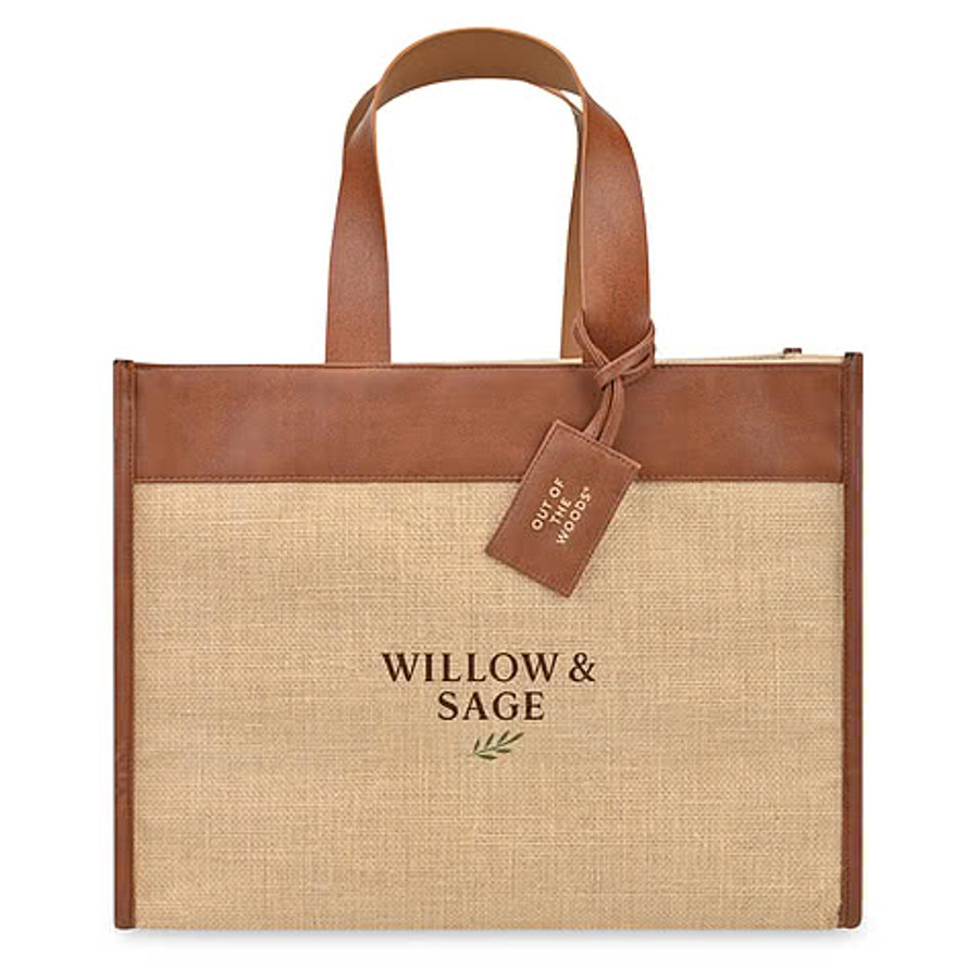 Out of The Woods Jute Trim Box Tote Bag