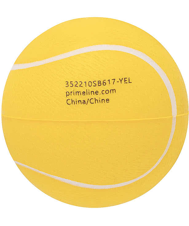 Yellow Tennis Ball Stress Reliever Keychain