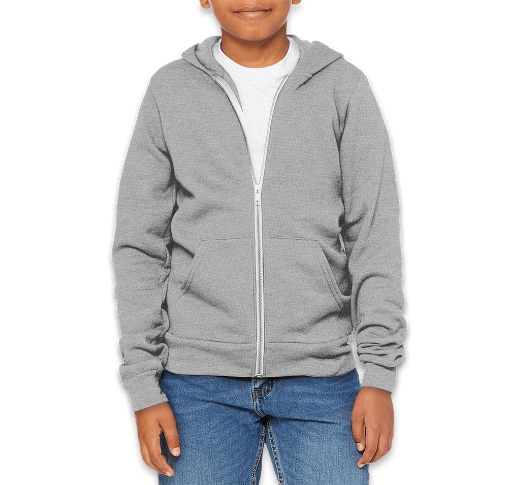 Bella + Canvas Youth Ultra Soft Zip Hoodie-default