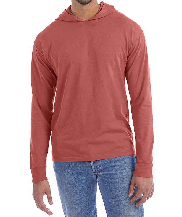 Hanes ComfortWash Garment Dyed Hooded Long Sleeve T-Shirt