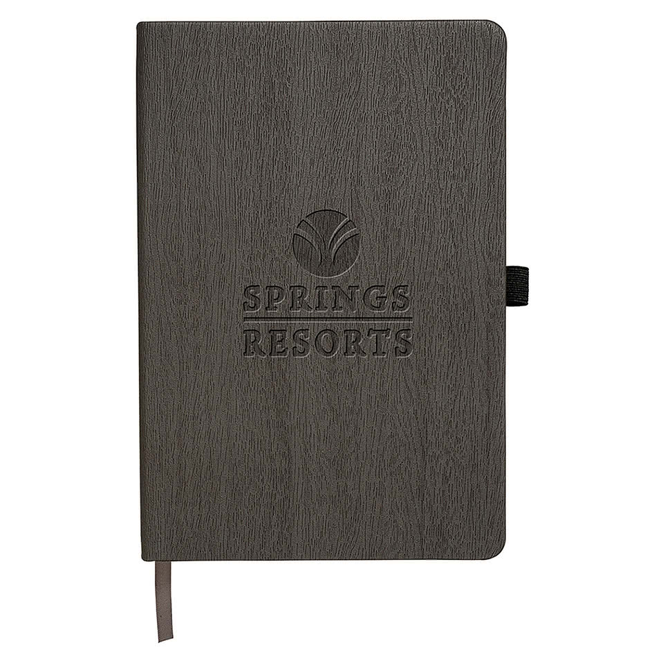 Debossed Woodgrain Texture Hard Cover Notebook