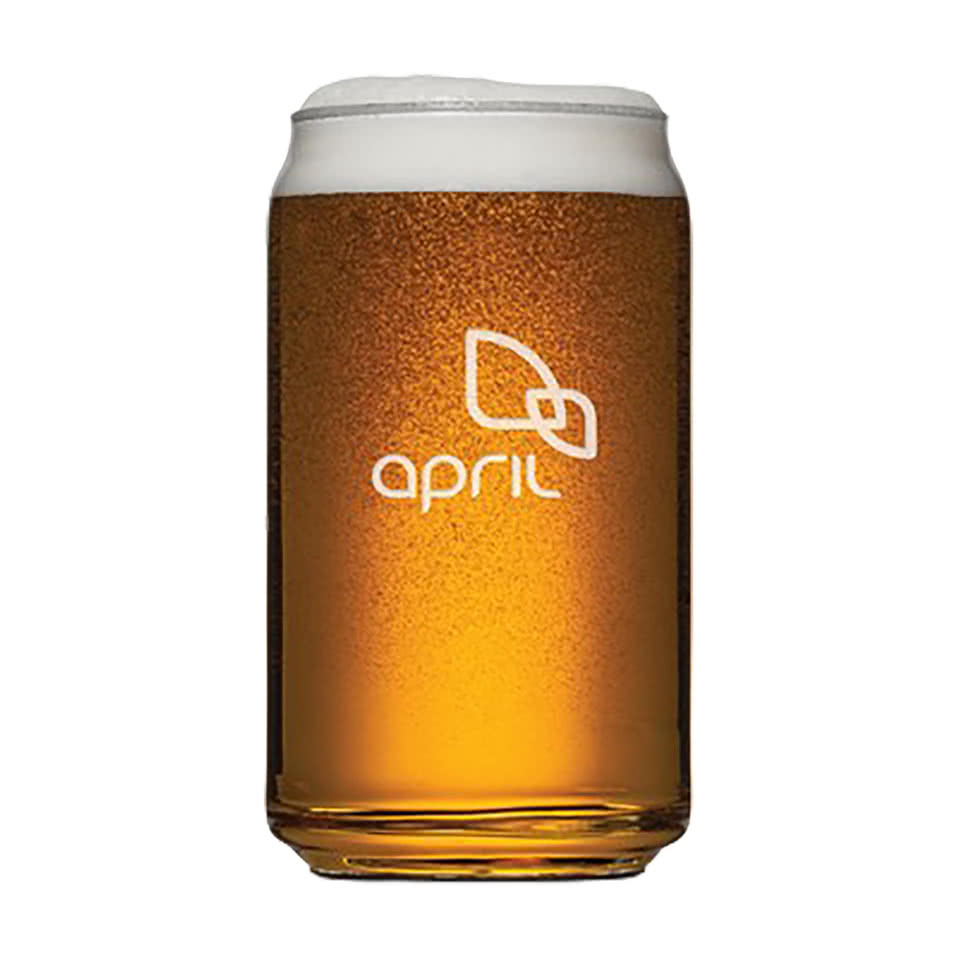 Laser Etched 16 oz. Beer Can Beer Glass