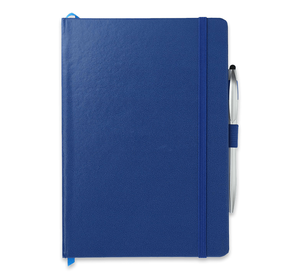 Crown Hard Cover Notebook with Stylus Pen-default