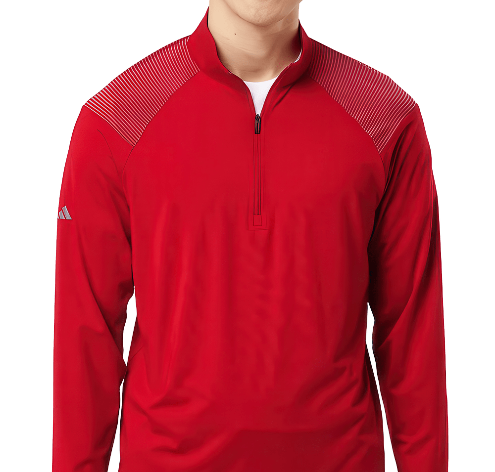 Adidas Ultimate365 Lightweight Shoulder Stripe Quarter Zip Performance Shirt-default