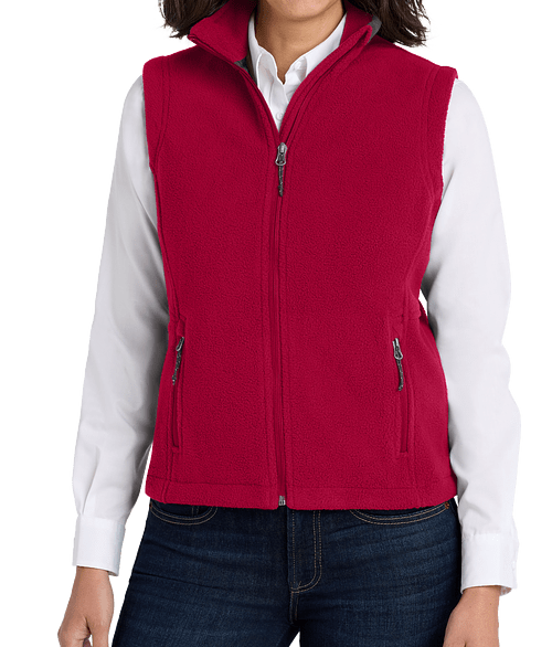 Port Authority Women's Value Fleece Vest - Printed in True Red