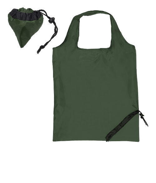 Little Berry Packable Shopper Tote Bag in GREEN-HUNTER