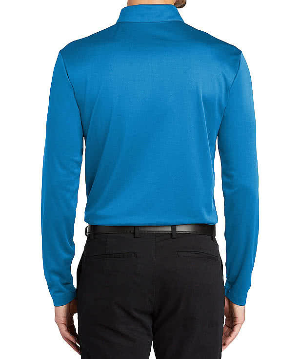 Port Authority Silk Touch Long Sleeve Performance Polo - Embroidered