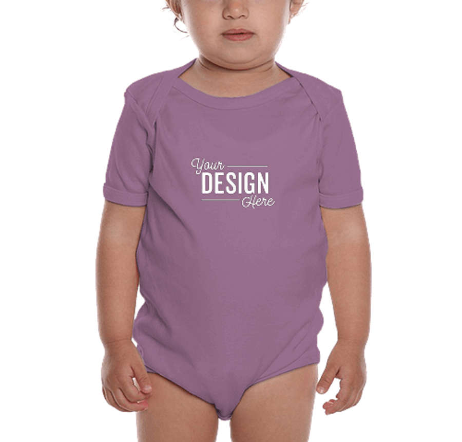 Royal Apparel USA-Made Organic Baby Bodysuit in Eggplant