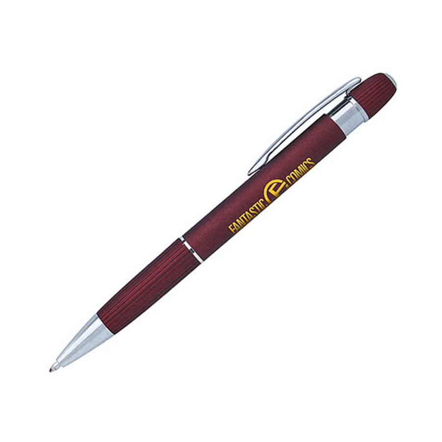 Vasily Recycled Aluminum Ballpoint Pen (black ink) in Burgundy