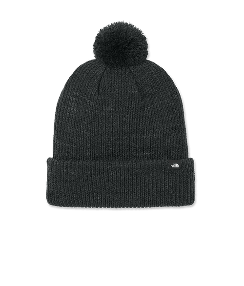 The North Face Thick Pom Pom Beanie in Tnf Black Heather