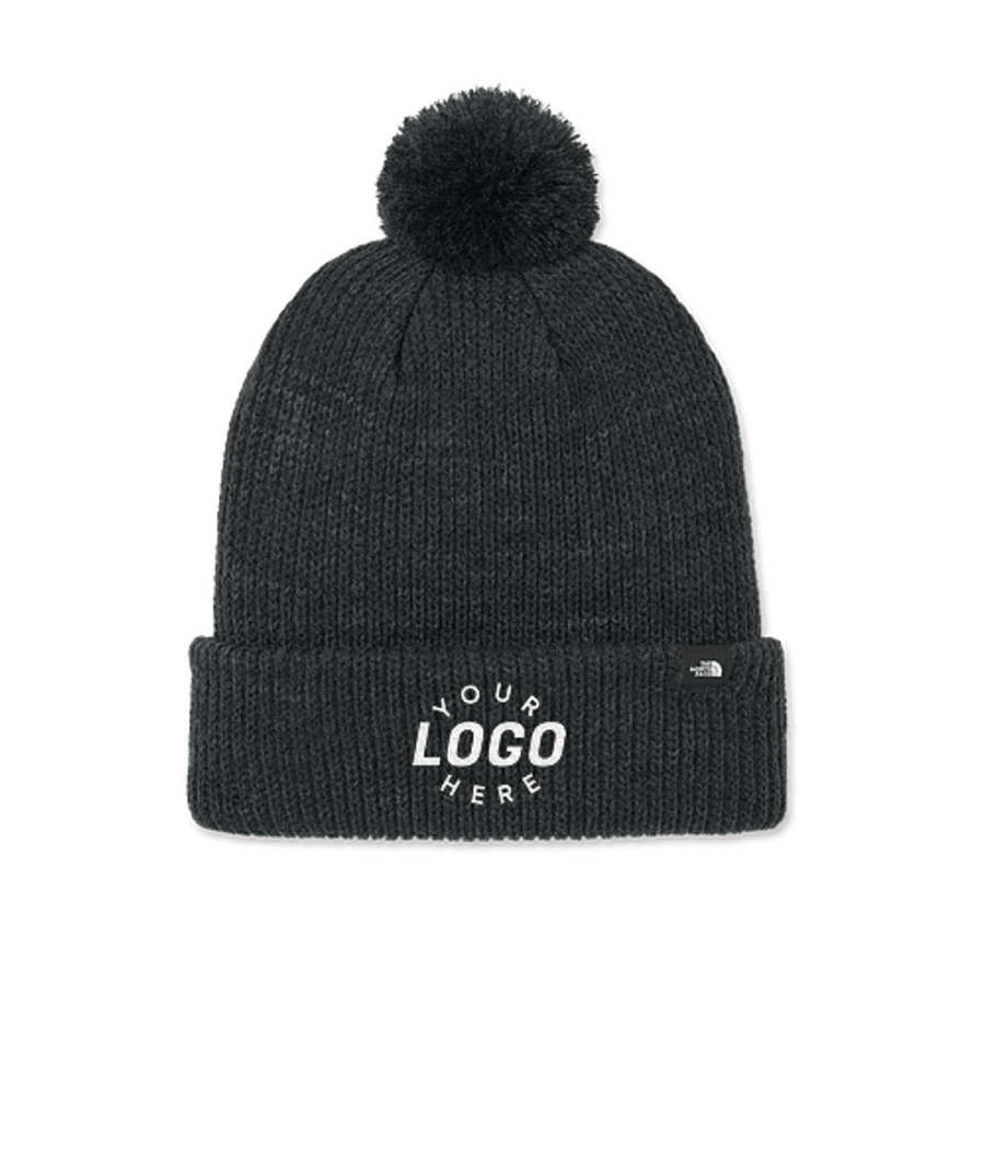 The North Face Thick Pom Pom Beanie in Tnf Black Heather
