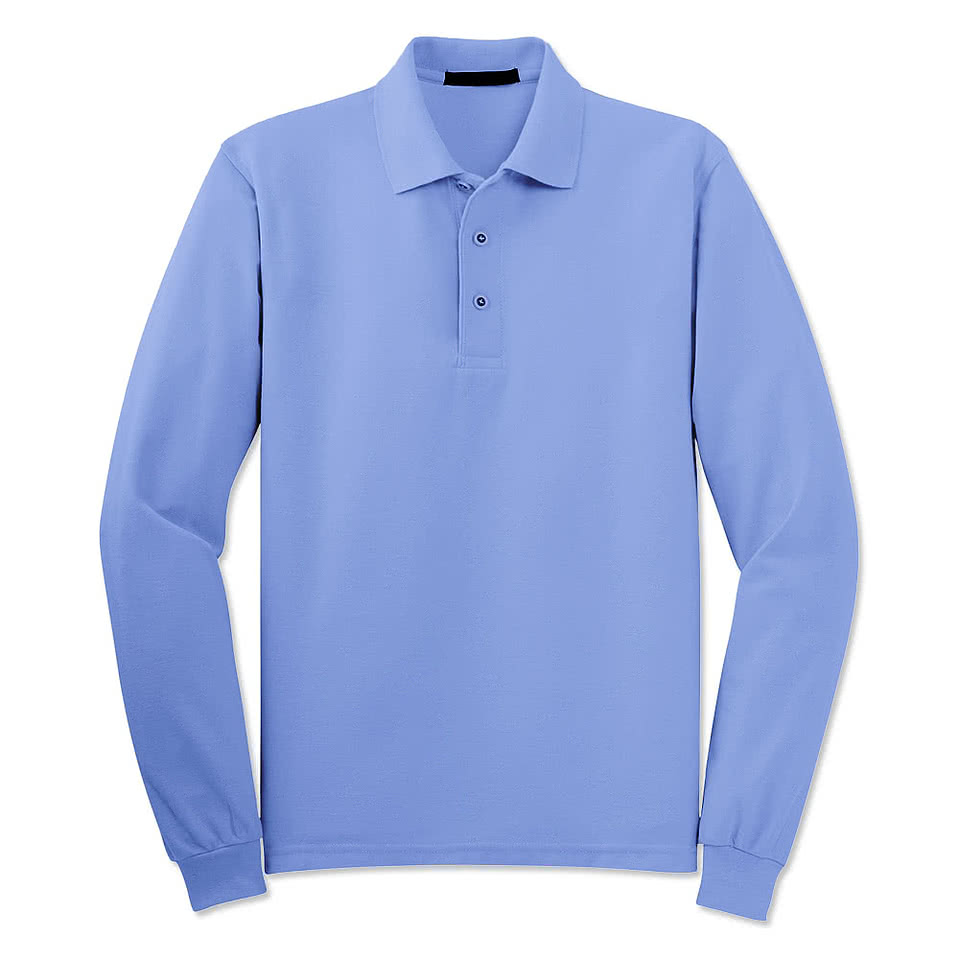 Blue Generation BLU-X-DRI Snag Resistant Long Sleeve Polo - Printed
