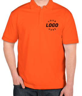 Port Authority Silk Touch Performance Polo - Screen Printed - Color: Neon Orange