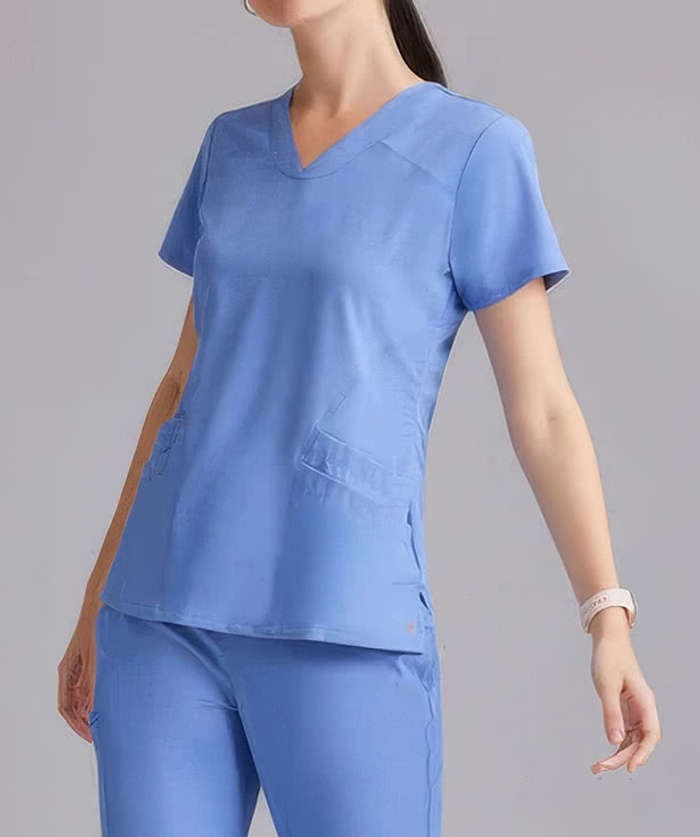 Barco One Women's Pulse Recycled V-Neck Scrub Top - Embroidered