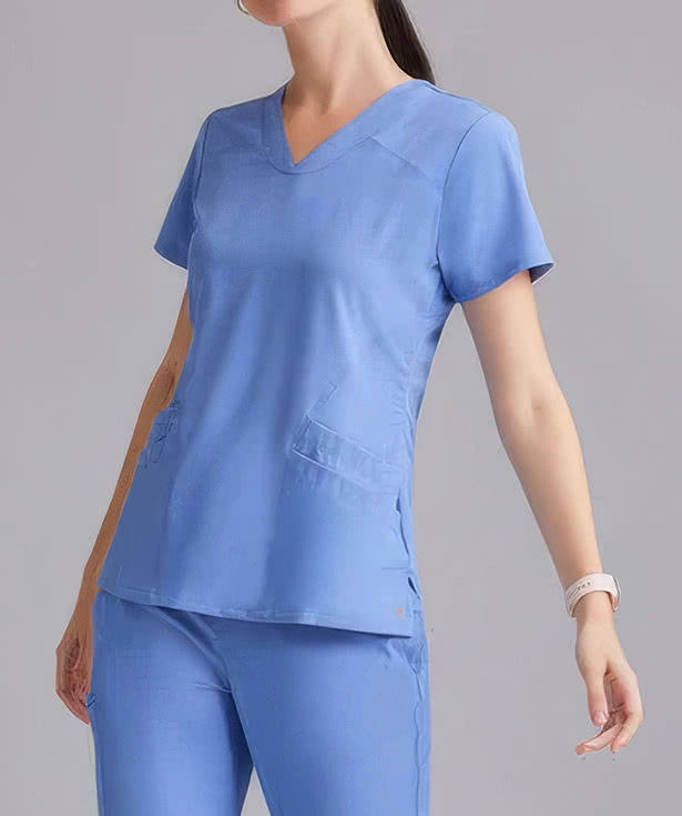 Barco One Women's Pulse Recycled V-Neck Scrub Top - Printed