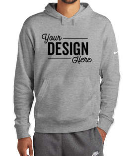 Nike Club Fleece Sleeve Swoosh Pullover Hoodie - Color: Dark Grey Heather