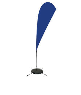 Full Color 8’ Streamline Teardrop Flag with Cross Base - Color: Royal Blue