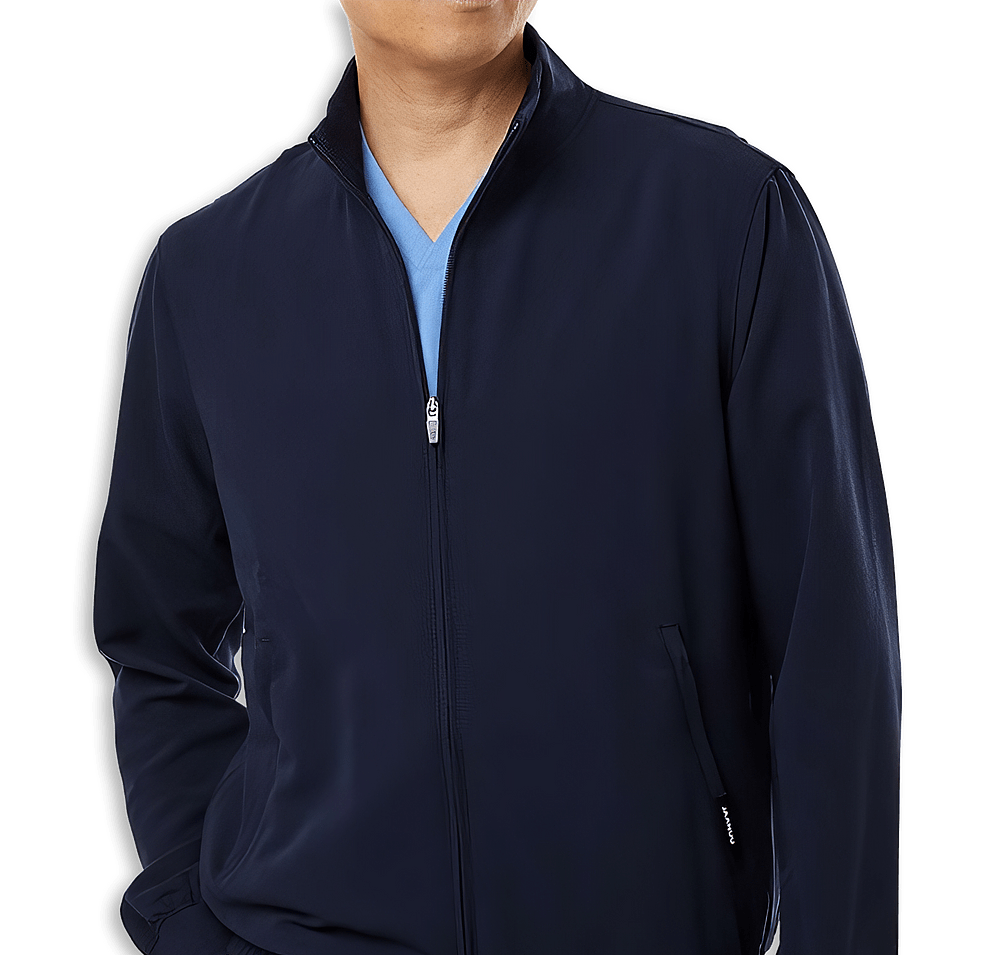 Jaanuu Wolfe Everyday Six-Pocket Full-Zip Scrub Jacket - Printed-default