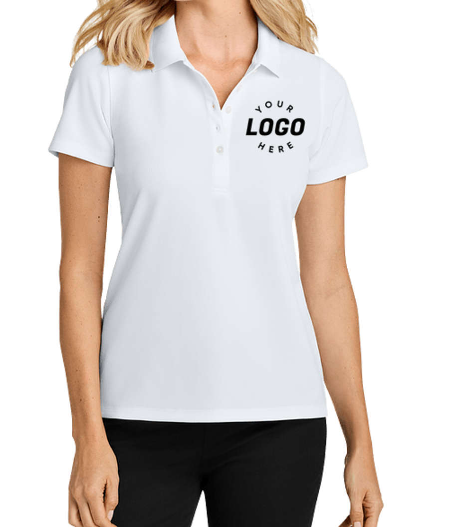 Port Authority Women's Dry Zone UPF 50+ Grid Performance Polo - Printed in White
