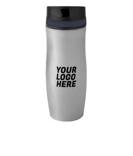 Full Color 14 oz. Persona Wave Trail Vacuum Insulated Tumbler - Color: Gray / Navy