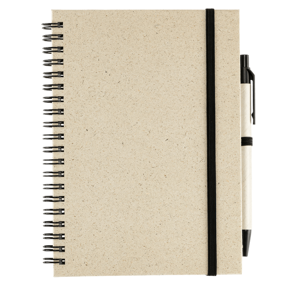 Prairie Fragrant Grass Recycled Spiral Notebook with Pen-default