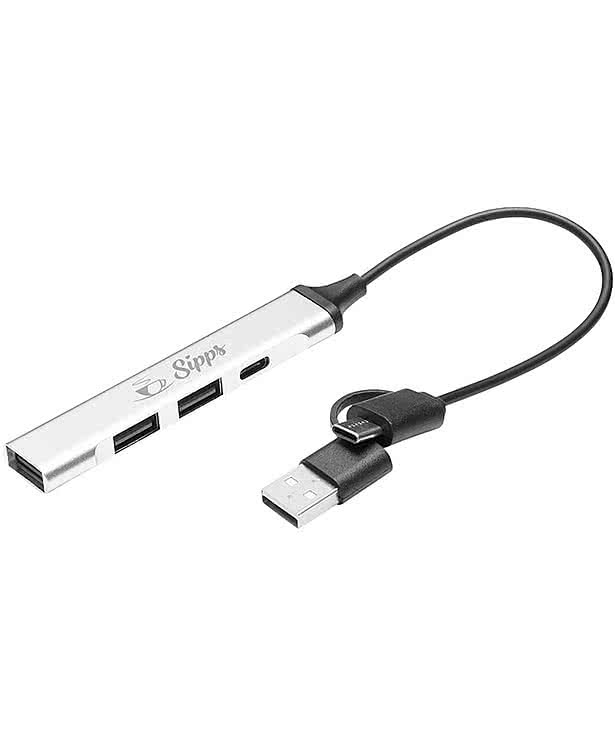 Laser Engraved Aluminum USB-C Hub Adapter